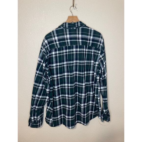 Weatherproof MensGreen Plaid Classic Cotton Cozy Long Sleeve Flannel Shirt XXL - Picture 2 of 11